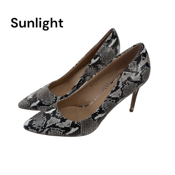 IDIFU Fashion Faux Leather Snake-Print Pointed-Toe High Heels Women SZ 11 - Picture 2 of 16